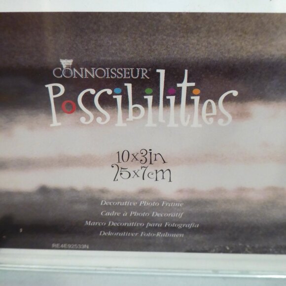 NEW PANORAMIC PHOTO FRAME TWISTED BLACK METAL & GLASS DECORATIVE PHOTO FRAME - Picture 3 of 13